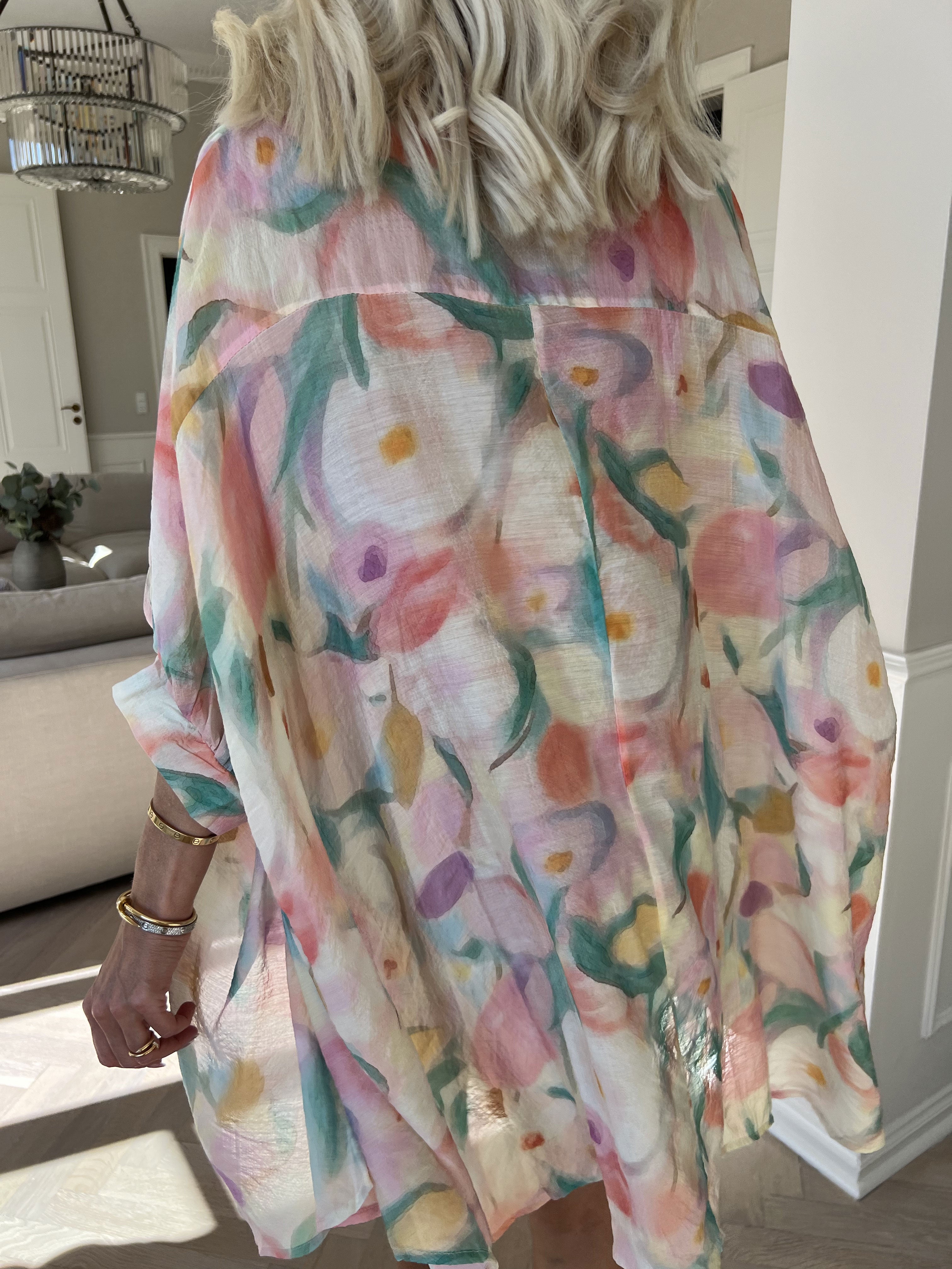 Almine - Mångfärgad tunika i lös passform